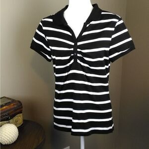 Bugle Boy For Her Striped Polo Sz L